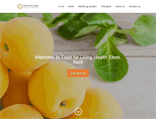 Tablet Screenshot of foodforliving.co.uk